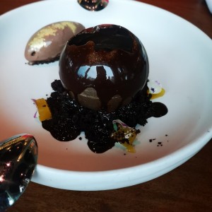 Brownie y Helado con toque de maracuya