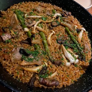 arroz con hongos