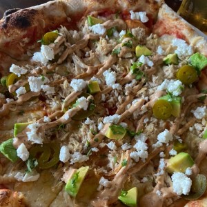 Chicken taco pizza