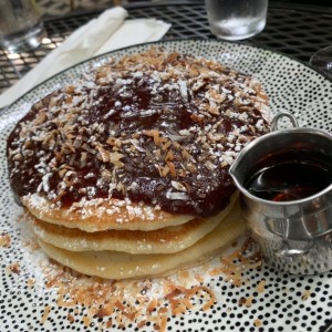 panqueques de Fresa y coco