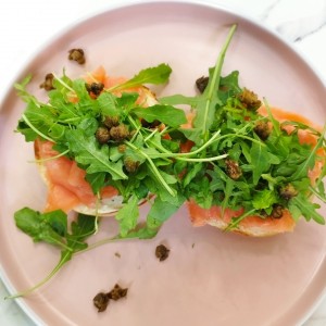 Bagel de Salmon Ahumado