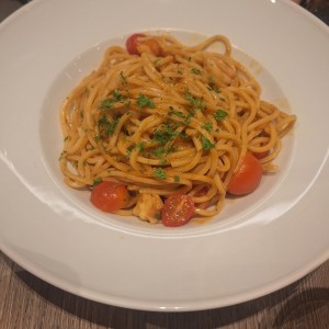 spaguetti con langostinos