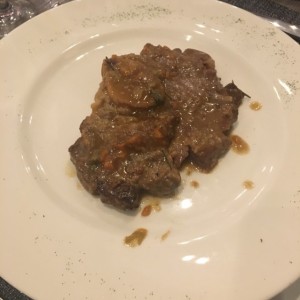 ossobuco con rissoto funghi