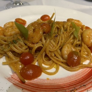 Pasta con camarones 