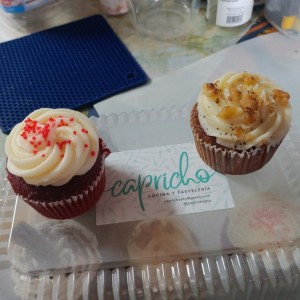 cupcake red velvet y de zanahoria