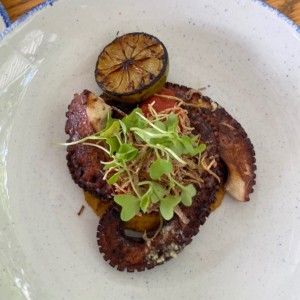 Pulpo con calabaza 