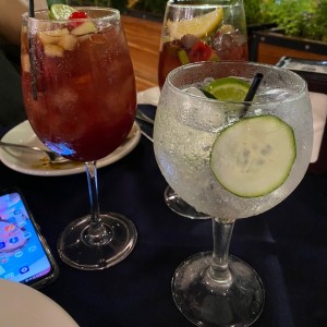 sangria y Gin tonic