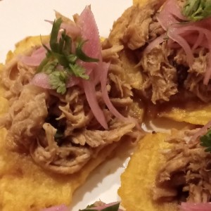 pulled pork tostones