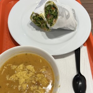 Wraps - SALMON ENERGY WRAP y sopa