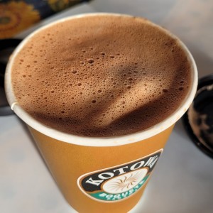 Chocolate caliente leche coco