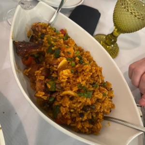 Arroz meloso con guandu y costillitas