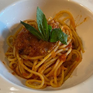 Espaguetis a la Amatriciana