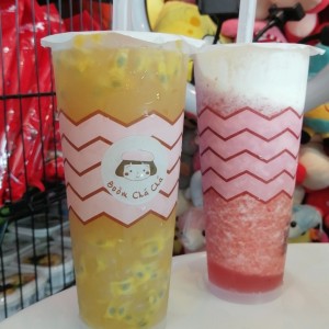 Bubble tea maracuya y fresa 