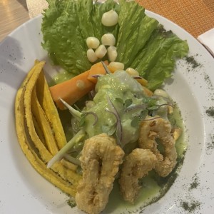 Ceviche de Corvina con Crema de Aguacate