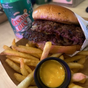 Smash onion burger