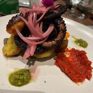 Pulpo glaceado