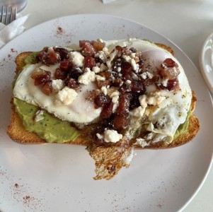 Bacon avocado toast