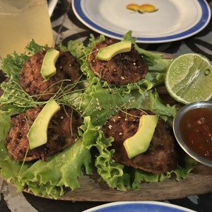 Tostones con puerco