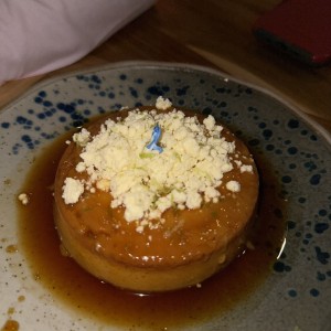 Flan de café con queso blanco