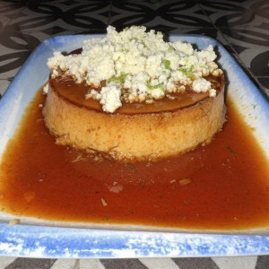 Flan de cafe con queso