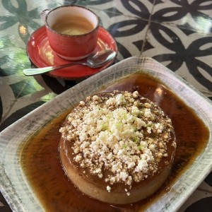 Flan de cafe con queso