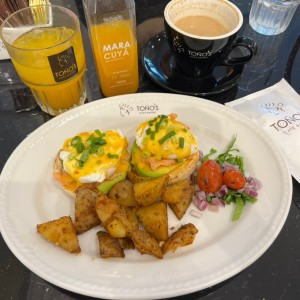 Avocado Egg Benedict Brunch