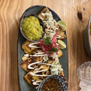 Quesadillas de Birria, Queso Oaxaca y Chorizo