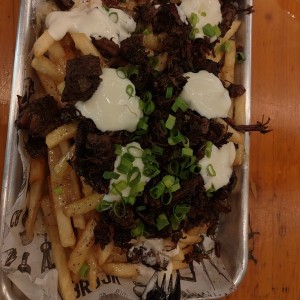 Papas con brisket