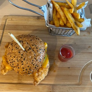 Hamburguesa pollo crispi