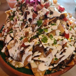 nachos de la abuela de chorizo