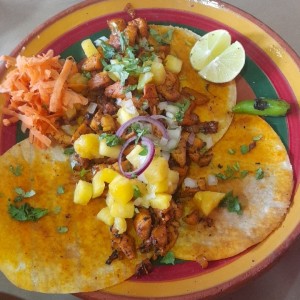 tacos al pastor de pollo