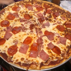 Pizza familiar con 3 ingredientes 