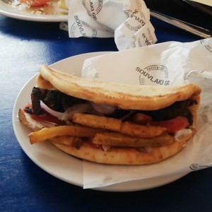 Souvlaki de cordero 