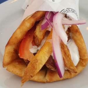 souvlaki de chorizo