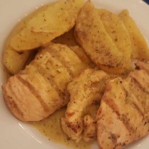 kotopoulo lemonato , pollo con salsa de limon