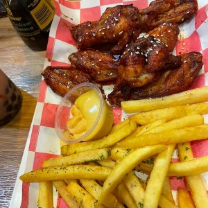 Alitas honey bbq