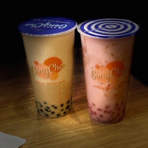 Bubble tea de caramelo y fresa