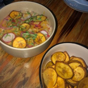 Passion fruit ceviche