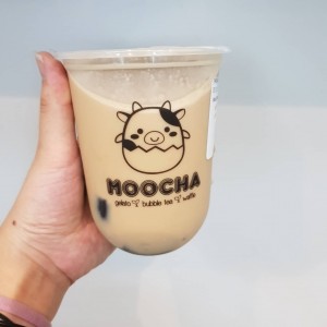 glass jelly milk tea