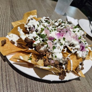 nachos con carne