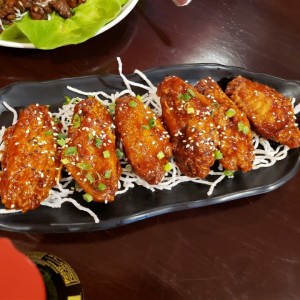 Alitas de Pollo Estilo Coreano