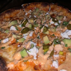 Chicken taco pizza