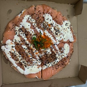 Pizza de salmon