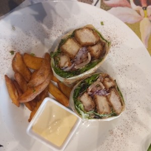 Teriyaki chicken wrap