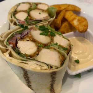 Wrap de pollo apanado