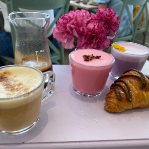 cafe pumpkin y lavanda y rosa