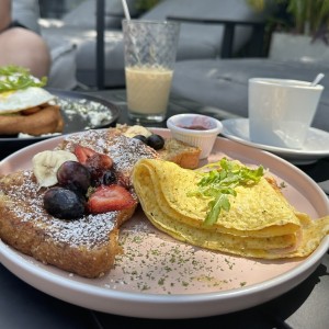 French toasts con omelette