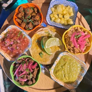 Bandeja tacos de tierra