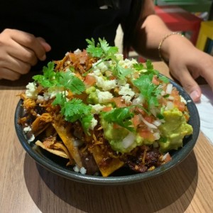 nachos de cochinita pibil