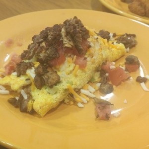 big steak omelette